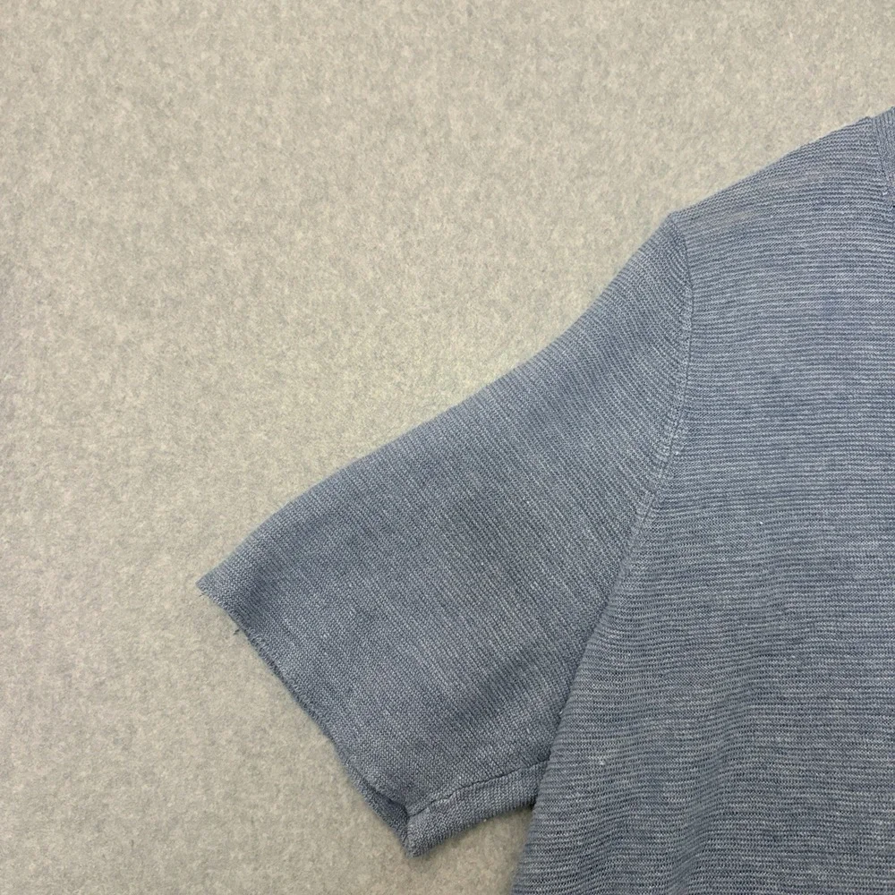Eileen Fisher Womens Linen Sweater Size 2X Blue‎ Sustainable Beachy Lightweight